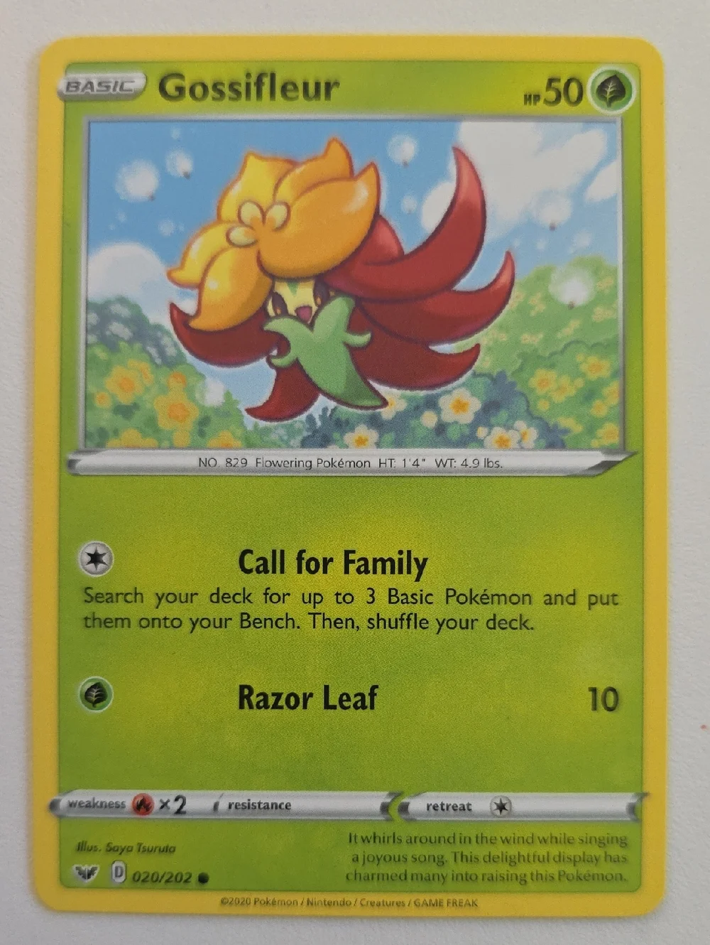 Pokemom Gossifleur And Eldegoss Cards